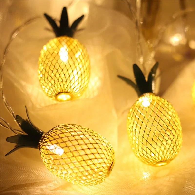 Сказочные огни с батарейным питанием железные гирлянды ананасом 5 м 40