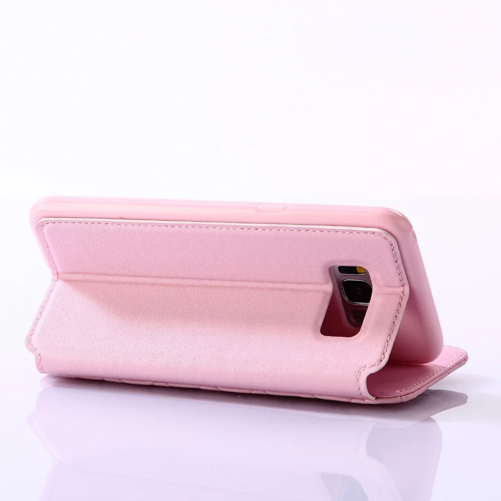 Phone Bag With Card Slots For Samsung Galaxy S8 S9 Plus S6 S7 Edge Flip Stand Cover Glitter Crown Diamond Wallet Leather Case | Мобильные
