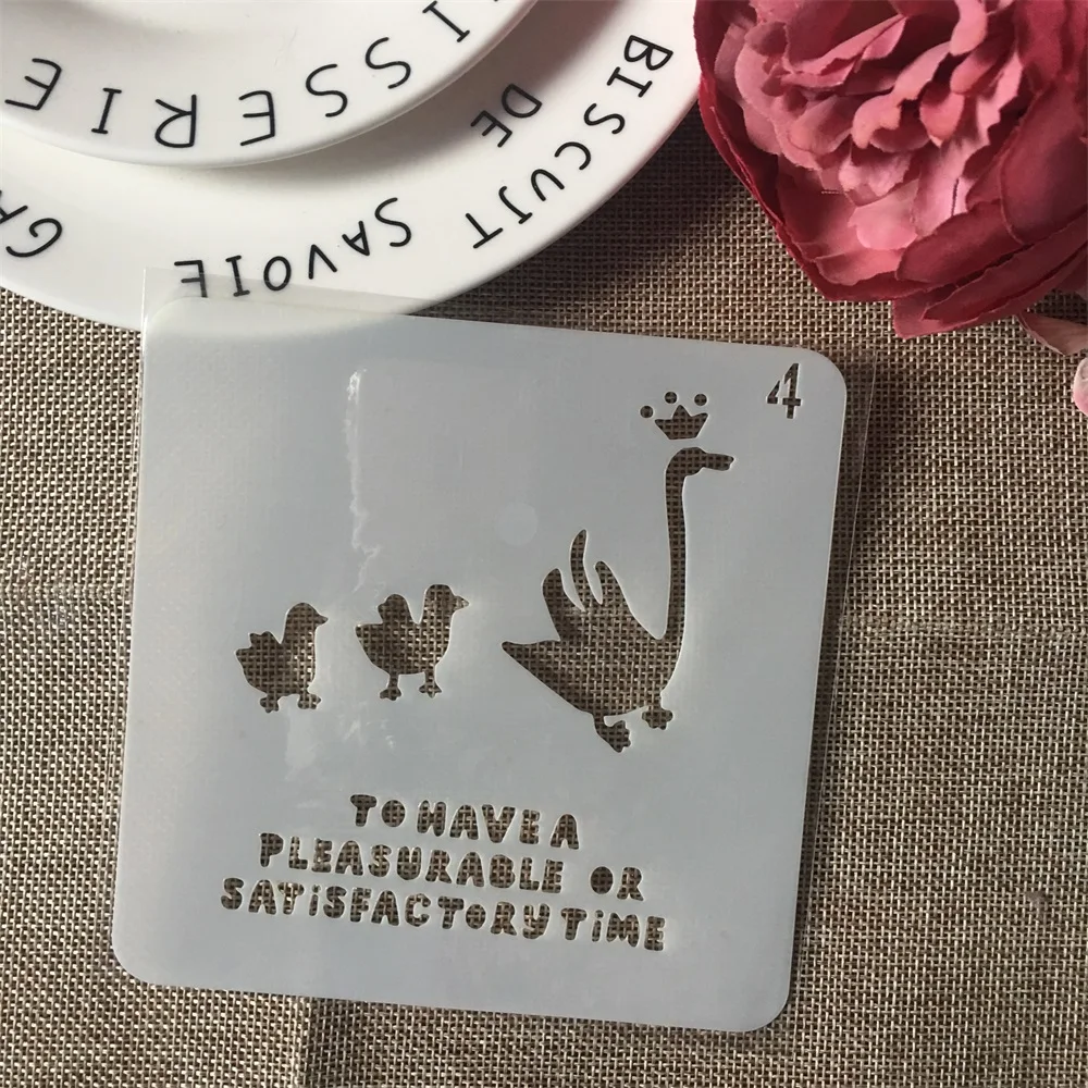 1 шт. 13 см Корона гусиная DIY трафареты для раскрашивания стен раскраска