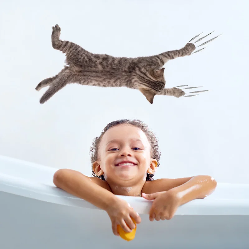 % View Vivid Cats 3D Наклейка на стену ванная комната туалет гостиная кухня украшение
