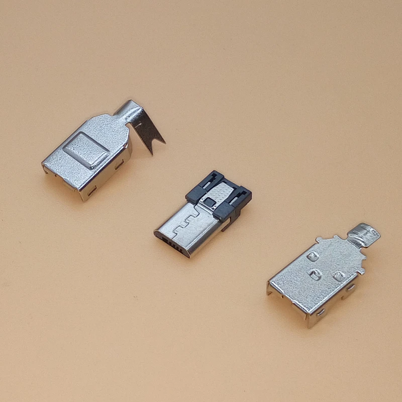 10 компл. Micro USB 5PIN тип сварки штекер разъем зарядное устройство 5P USB хвост зарядки jack 4 в 1 металлические части