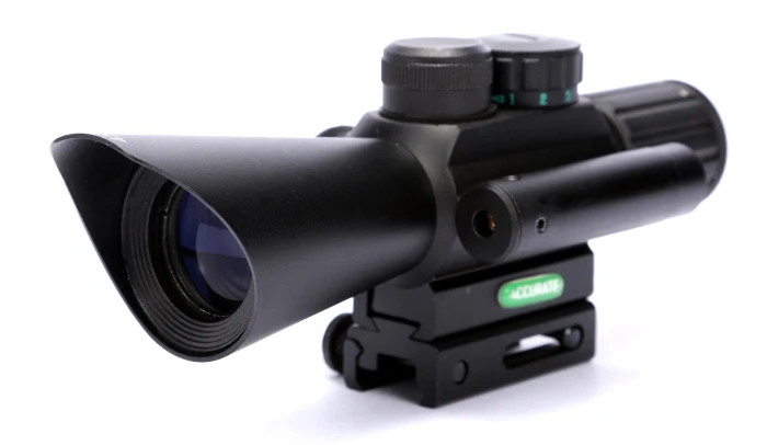 Бесплатная доставка 4X30 M7 красный зеленый мил точка сетка Охотничья винтовка прицел боковая установка