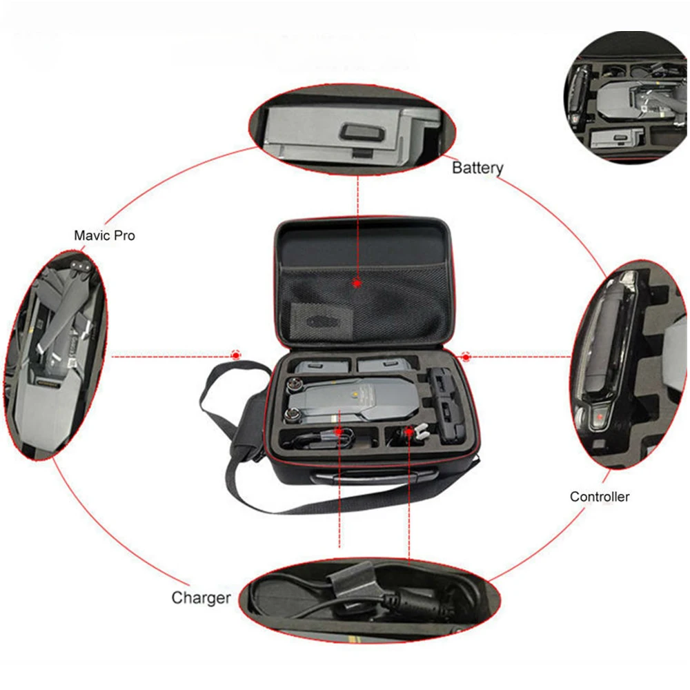 Сумка для хранения дронов DJI Mavic Pro EVA твердая Портативная сумка через плечо
