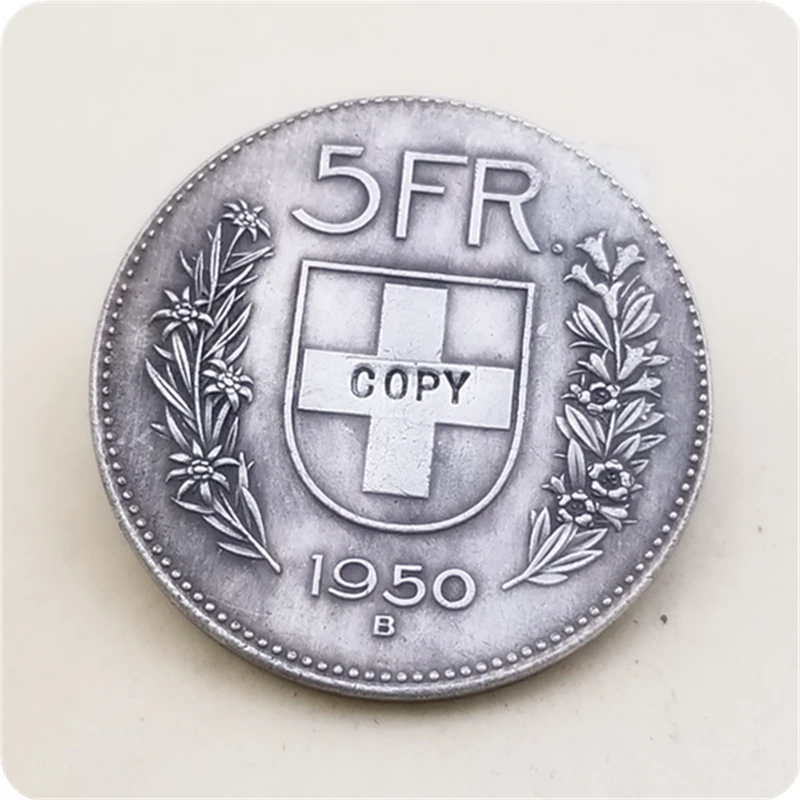 Монета из никеля Hobo 1950B и 1965B Швейцария 5 франков копия монет памятные монеты