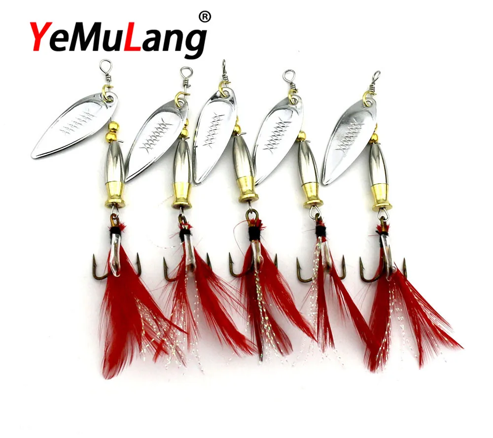 YeMuLang 1 шт. Спиннер приманка металлическая искусственная рыболовная двойной