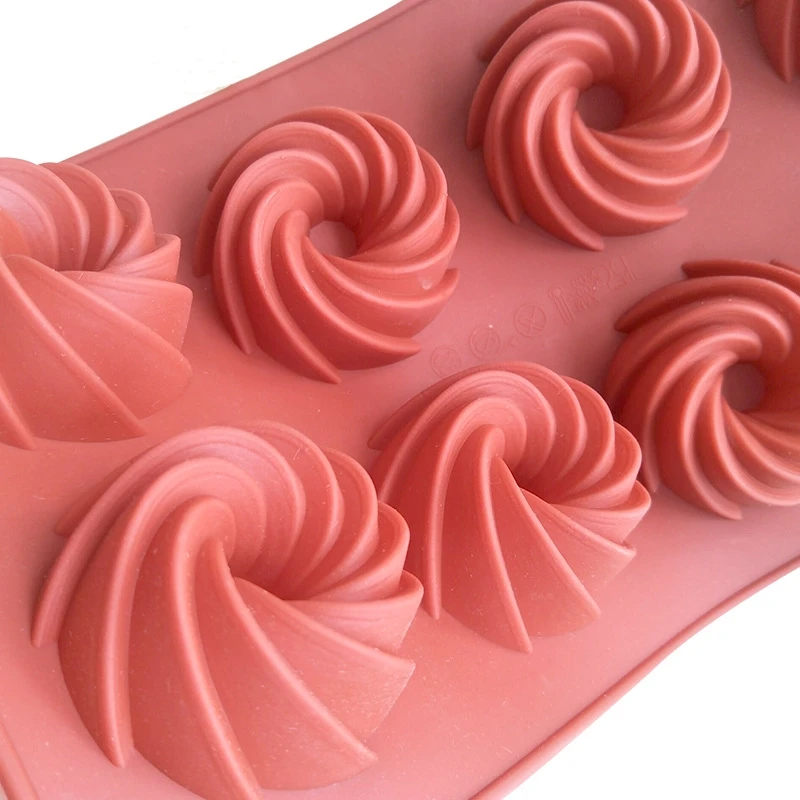 8 вихревой Форма силиконовая форма для выпечки в форме цветка 100% Бренд новый