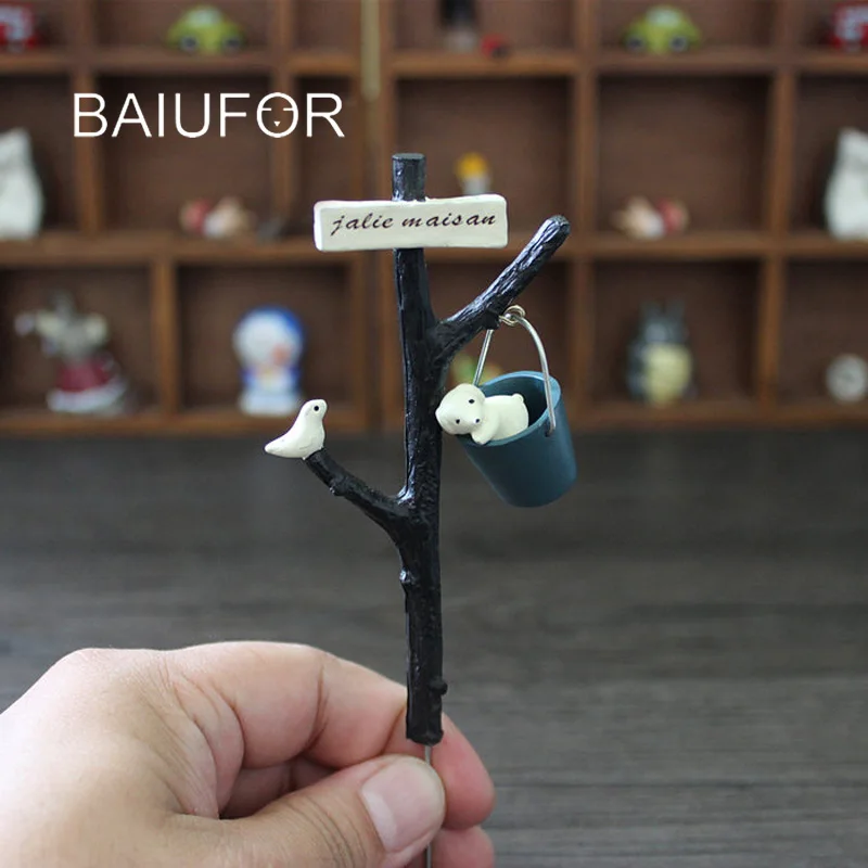 BAIUFOR Miniatures Signpost &amp Sign Terrarium Fairy Garden Figurines Succulents Plants Decor Flower Pot Ornament Home Accessories | Дом и
