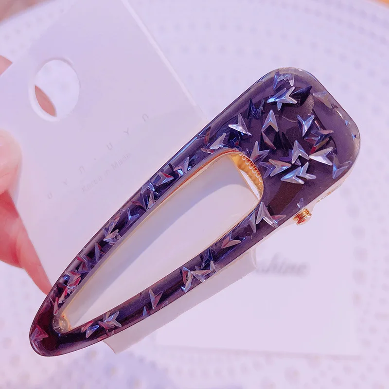 Новинка женские заколки для волос прямоугольные в форме капли воды жестяные из