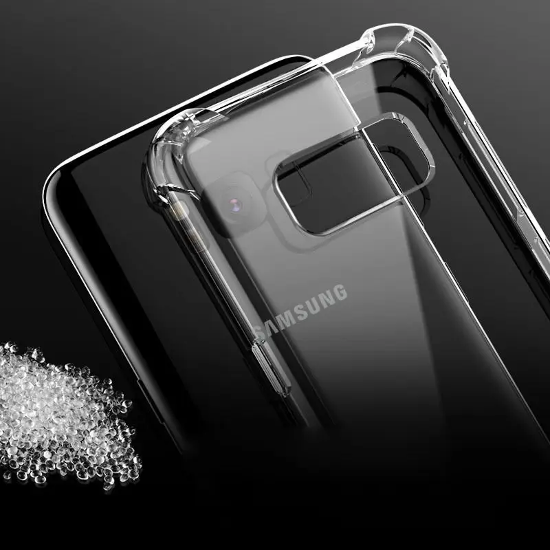 Противоударный Прозрачный мягкий силиконовый армированный чехол для Samsung Galaxy A50