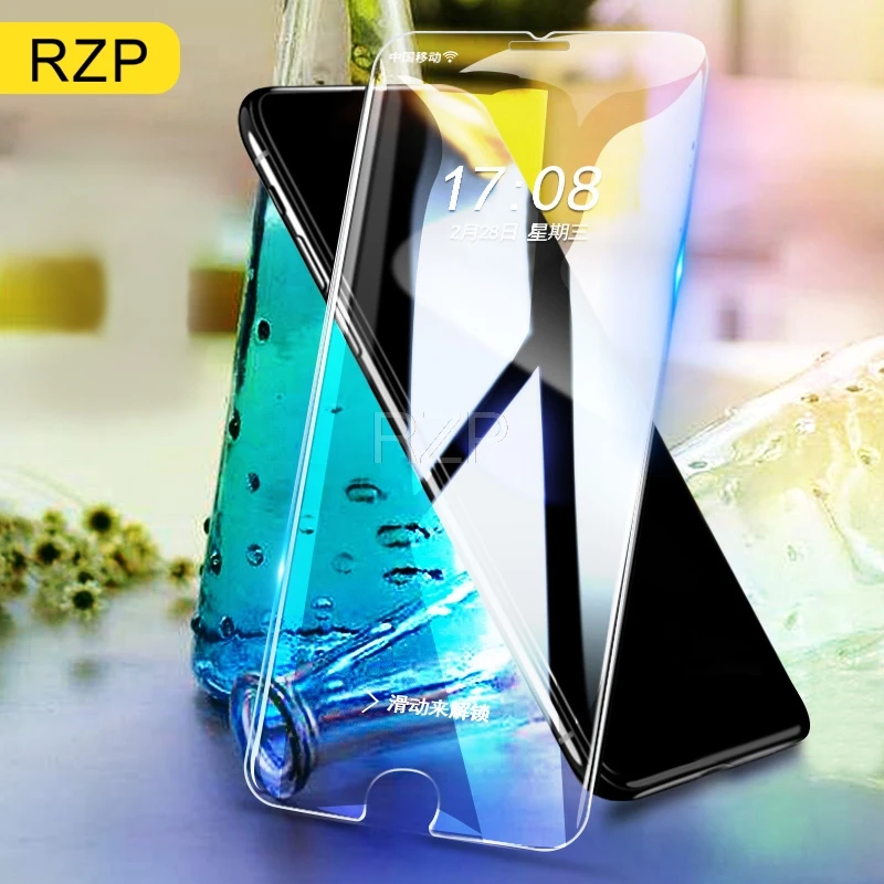 Закаленное стекло RZP 9H для Apple iPhone X XS MAX Xr 5 5s 5C SE 6 6S 7 8 Plus Защитная пленка экрана