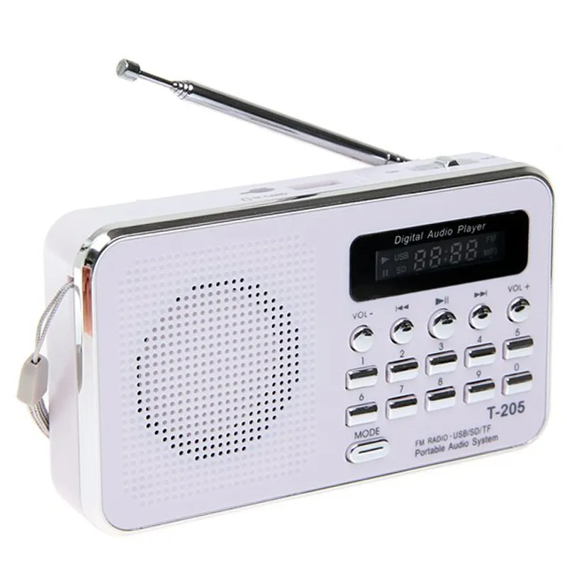 Горячая T-205 fm-радио Портативный hifi карта динамик цифровой мультимедиа музыка MP3