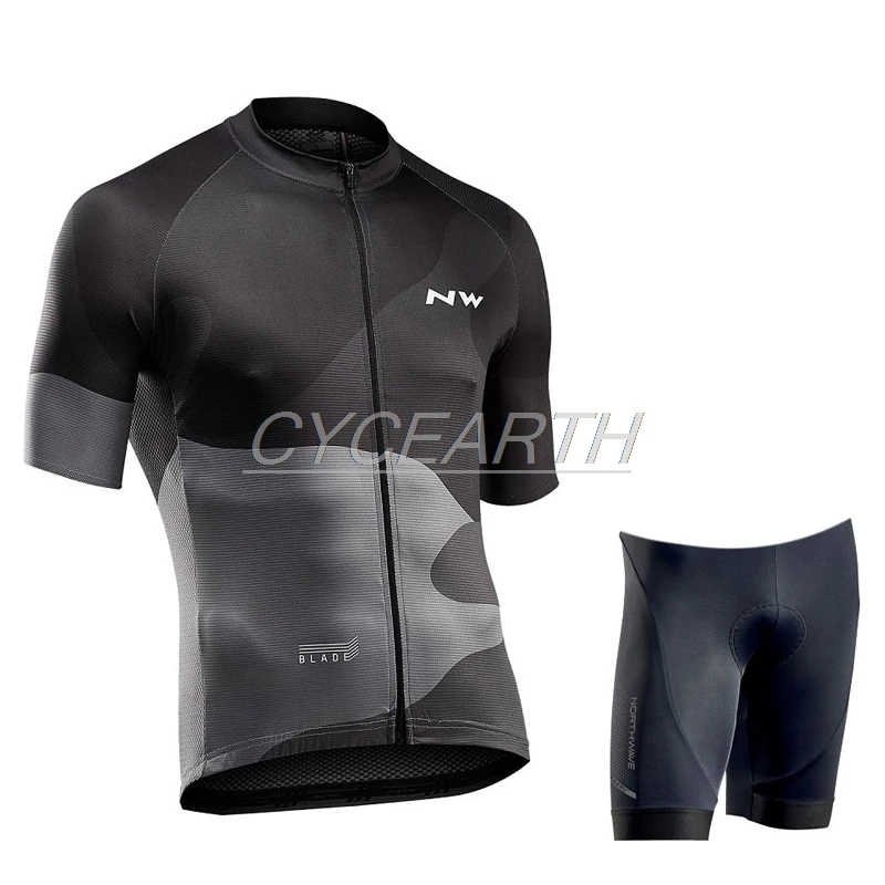 short set Northwave, Мужская футболка для велоспорта, летний комплект с коротким рукавом, Майо, нагрудник, шорты, велосипедная одежда, спортивная рубашка, одежда, костюм NW - Цвет: short set