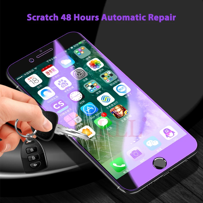 Полное покрытие анти синий свет мягкая Гидрогелевая пленка для iPhone X XR XS MAX Защита