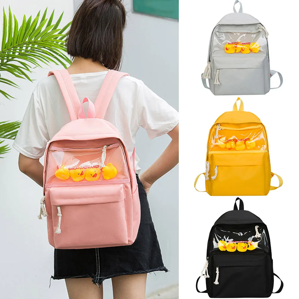 Детский рюкзак с милыми мультяшными животными маленькая желтая сумка на утке