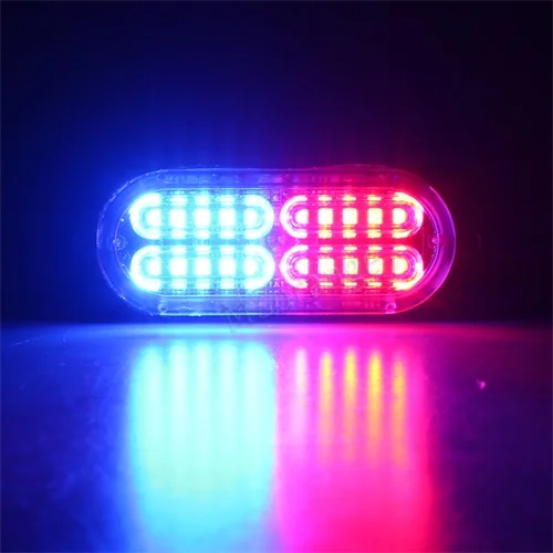 Red and Blue MZORANGE ультра-тонкий, можно использовать при аварийной ситуации Strobe Предупреждение мигающий светильник высокого Мощность Водонепроницаемый 12 V-24 V 20 светодиодный автомобиль Грузовик Мотоцикл - Испускаемый цвет: Red and Blue