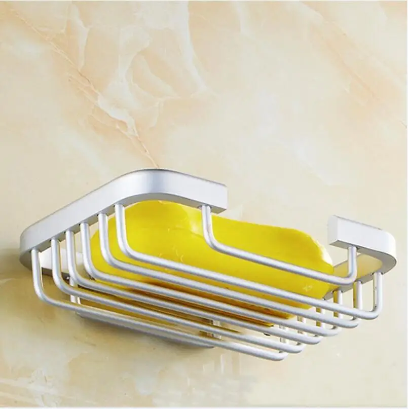 Aluminum Bathroom Accessories Storage Shampoo Box Soap Dishes Extended Net Rack Oval Drain | Обустройство дома