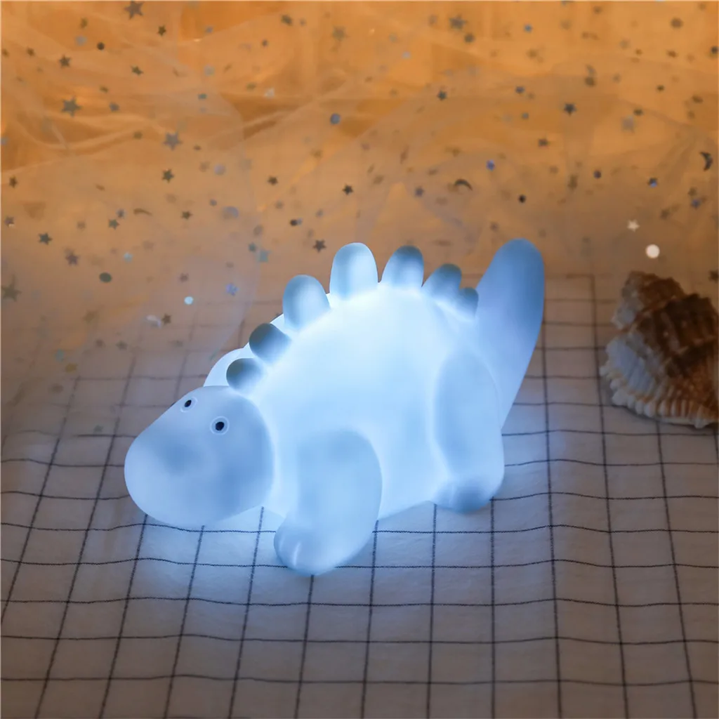 BU Милый динозавр 3D светодиодный ночной Светильник s светильник для украшения дома лампа Ночной светильник детская Спальня детской комнаты Декорации для детей теплый свет - Испускаемый цвет: BU