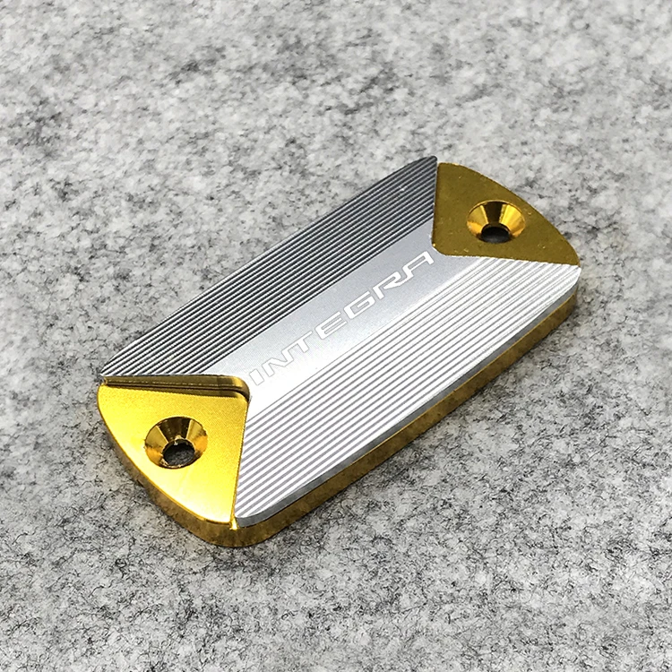 Silver-Gold CNC спереди Тормозная жидкость Крышка Резервуара кепки для Honda INTEGRA 750 700 логотип(INTEGRA - Цвет: Silver-Gold