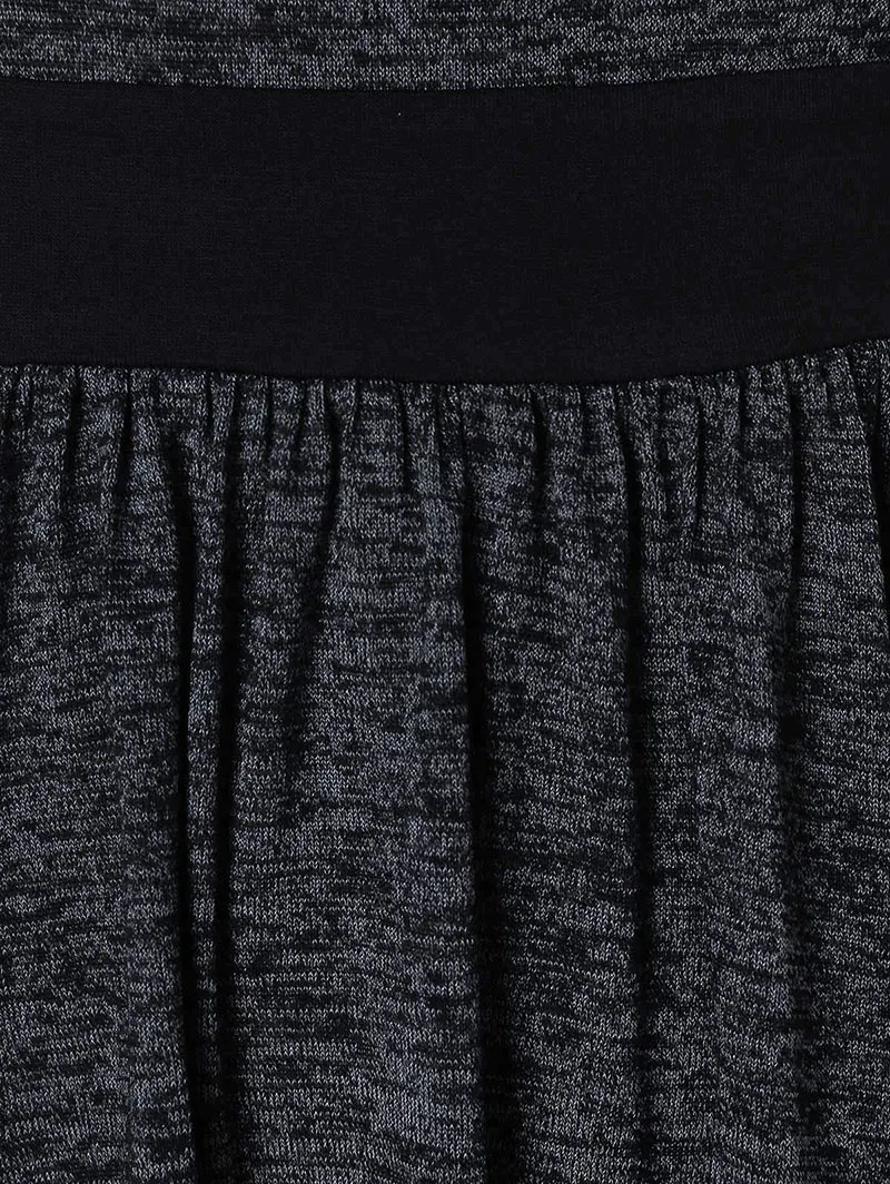 PlusMiss размера плюс XXXXXL вырезать контраст Туника Футболка XXXXL XXXL XXL Для женщин с длинными рукавами на осень, Винтаж футболка популярной модели, большие Размеры