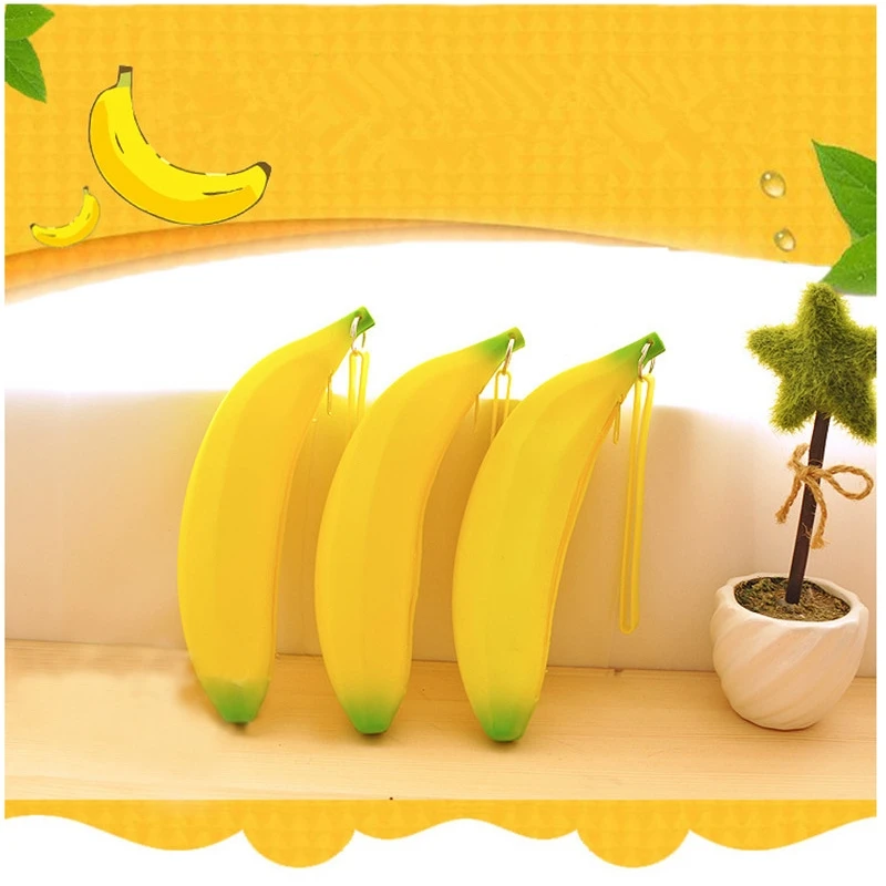 Женская сумка Детские мешки для монет силиконовый кошелек банан чехол