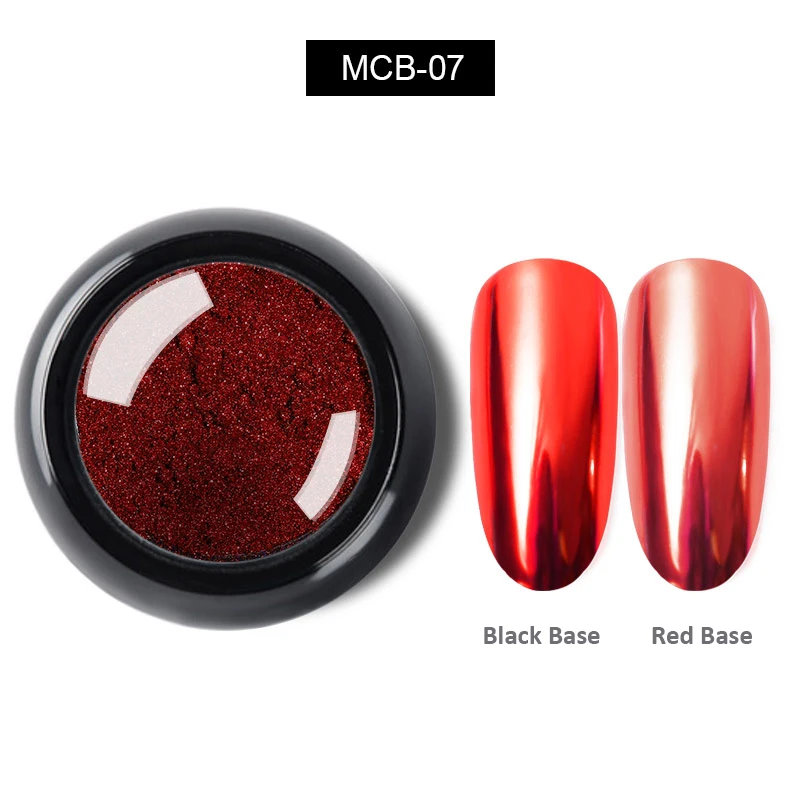 MCB 07 0,5 г/кор. зеркальные порошки для ногтей с металлическим эффектом, художественные Блестки для ногтей, УФ-Гель-лак, хромированная пигментная пыль, сделай сам, маникюрные украшения - Цвет: MCB 07