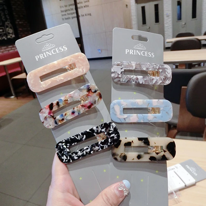 Новые корейские заколки для волос акриловые зажимы разноцветные женские