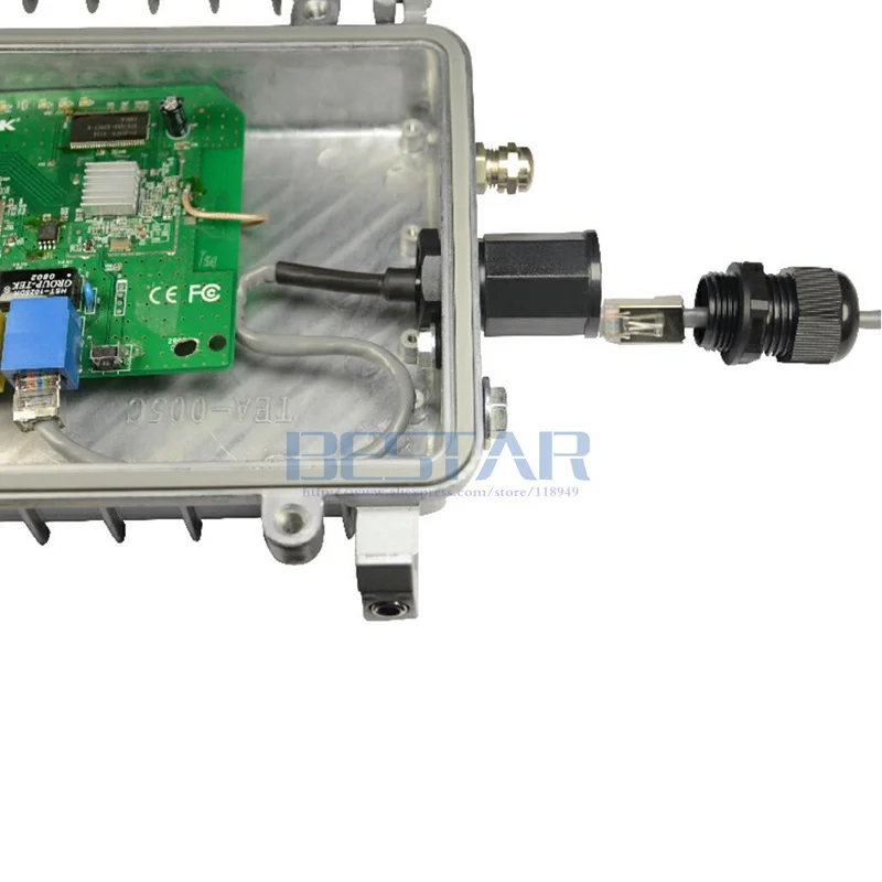 CAT5E RJ45 водонепроницаемый сальник разъем Ethernet LAN черный IP68 Защита M20 CAT 5E RJ 45 мужчин и женщин AP открытый кабель