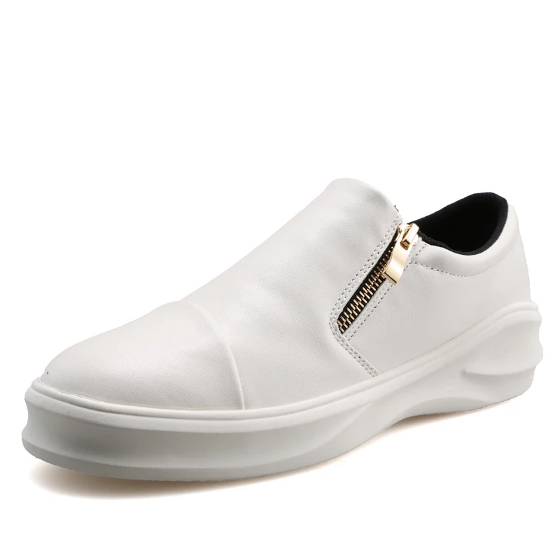 Thestron Casual Shoes Men Brand Slip-On Black White Moccasins Loafers Leather Male Footwear 2018 Big Size 45 Quality | Обувь