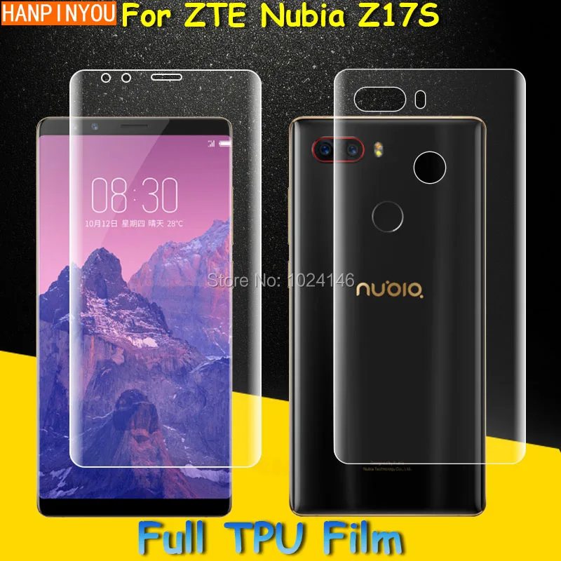 

Front / Back Full Coverage Clear Soft TPU Film Screen Protector For ZTE Nubia Z17S 5.73" Cover Curved Parts (Not Tempered Glass)