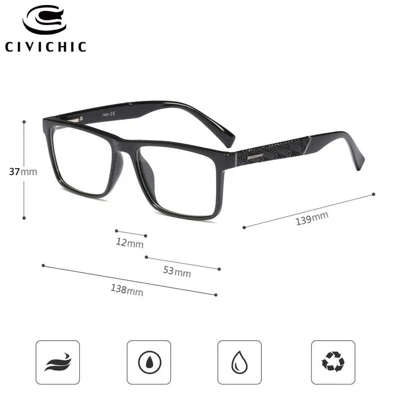 Оправа для очков Chic TR90 женщин и мужчин деловые повседневные Простые очки ретро