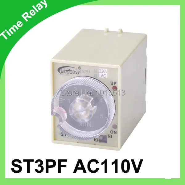 AC 110v Delay time relay power off delay timer 0-3 minutes ST3PF | Обустройство дома