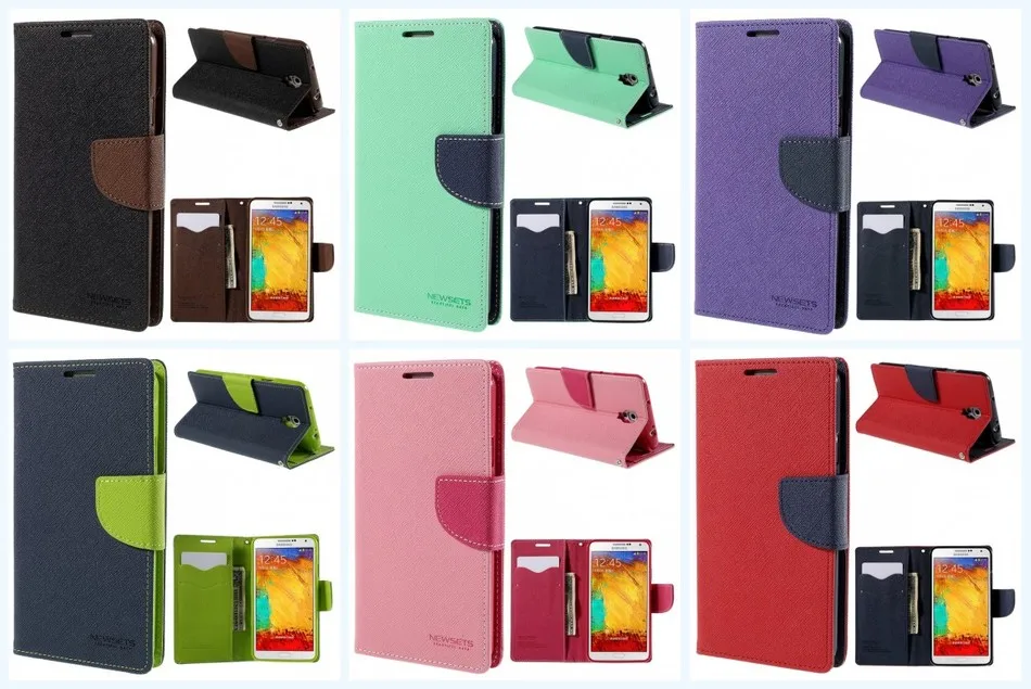 Для Samsung Galaxy NOTE3 Lite N7505 NOTE3Neo Новый Меркурий Goospery флип кожаный чехол с Слот Карты Wallet
