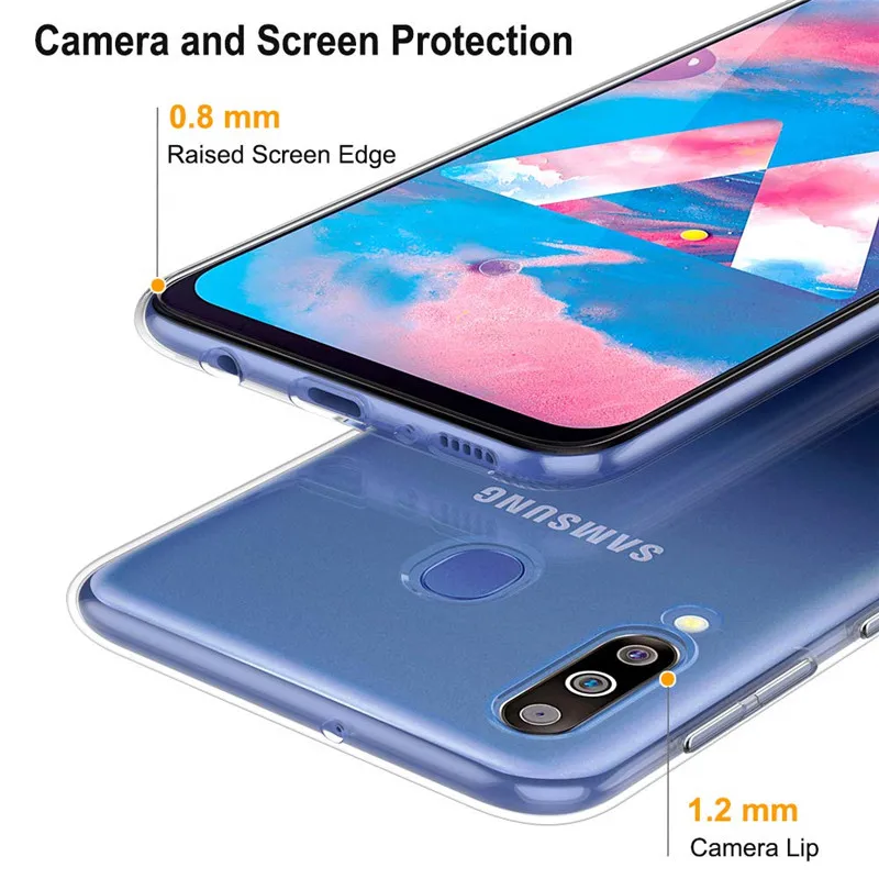 Чехол для Samsung Galaxy M30 мягкий силиконовый чехол из ТПУ с кристаллами M 30 SM-M305FN/DS