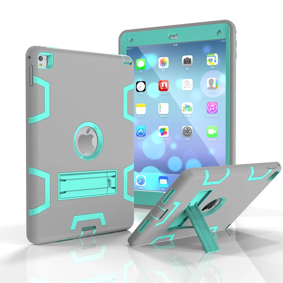 Ударопрочный чехол для Apple iPad Air 2 9,7 дюймов дети роскошный силиконовый Жесткий Пластиковый прочный корпус чехол для iPad 6 Air 2 Air2