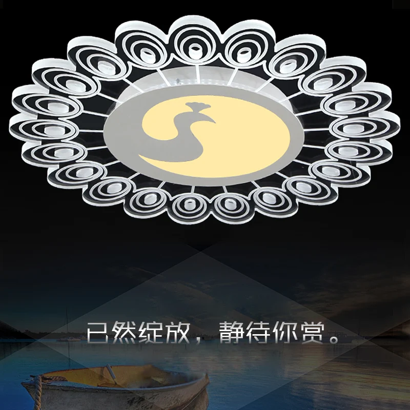 Современные светодиодные потолочные светильники павлина ультра тонкие для