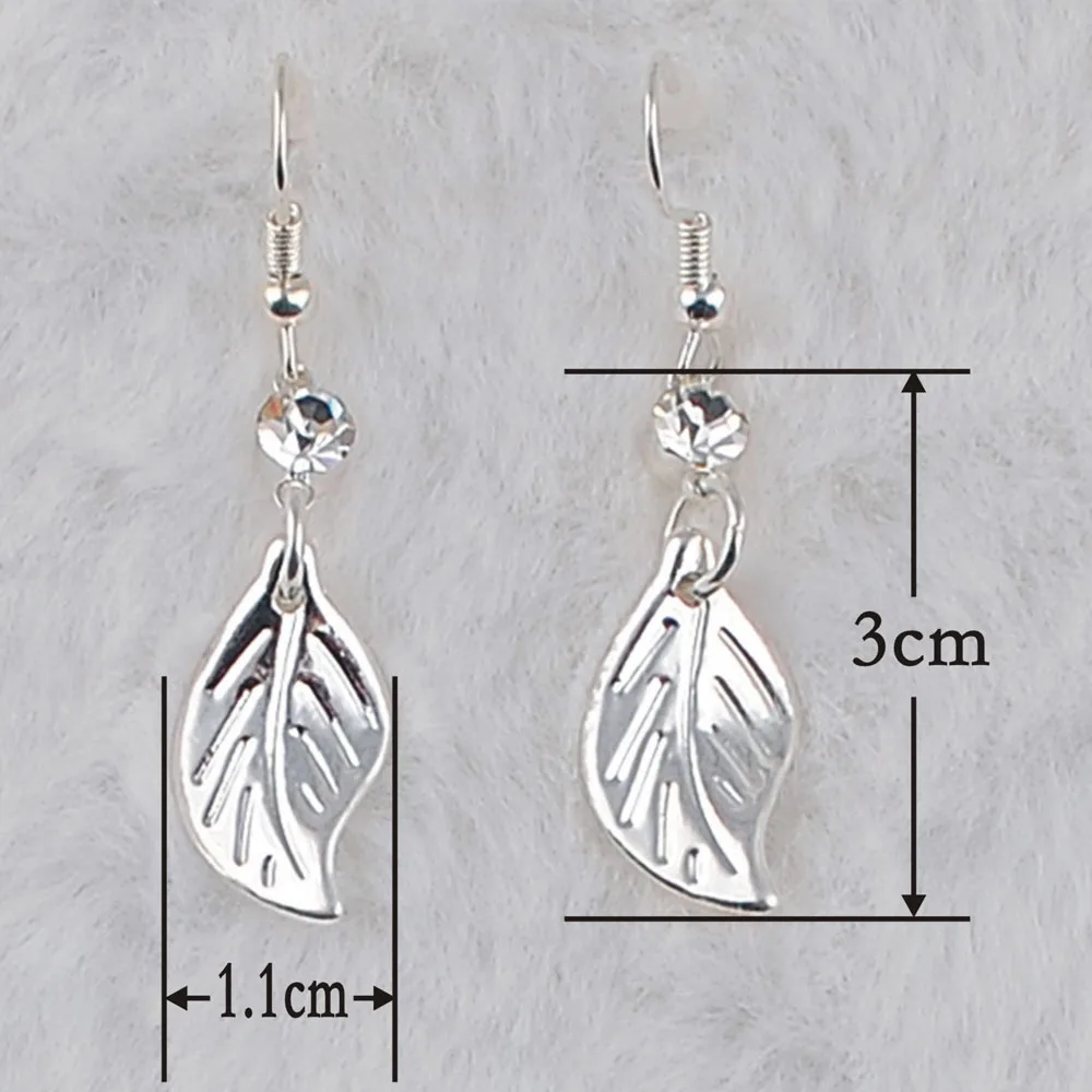 Модные Серебряные длинные серьги уникальные из натуральных листьев для женщин