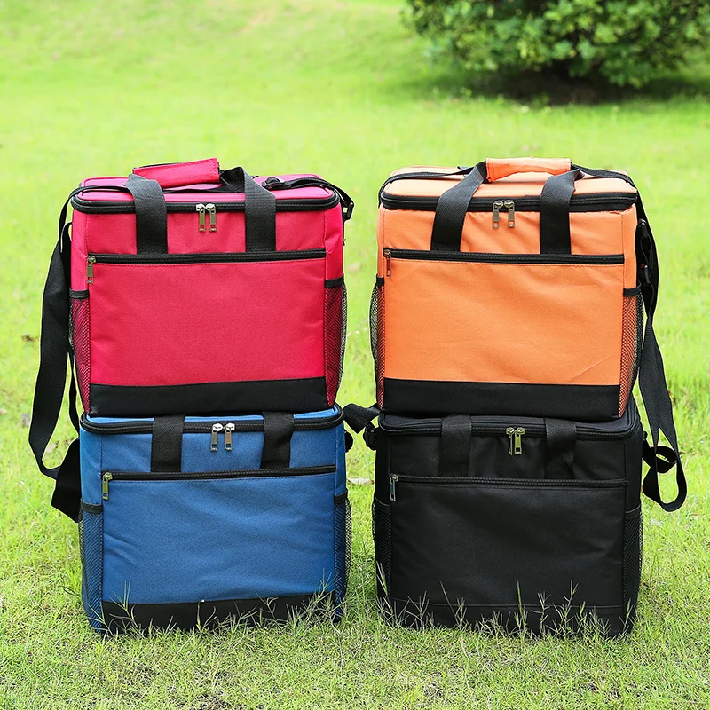 20L 25L большая сумка для обеда, Термосумка для пикника, большая сумка-холодильник, пакет для льда, еды, напитков, вина, термос, теплоизоляционная сумка на плечо для транспортного средства