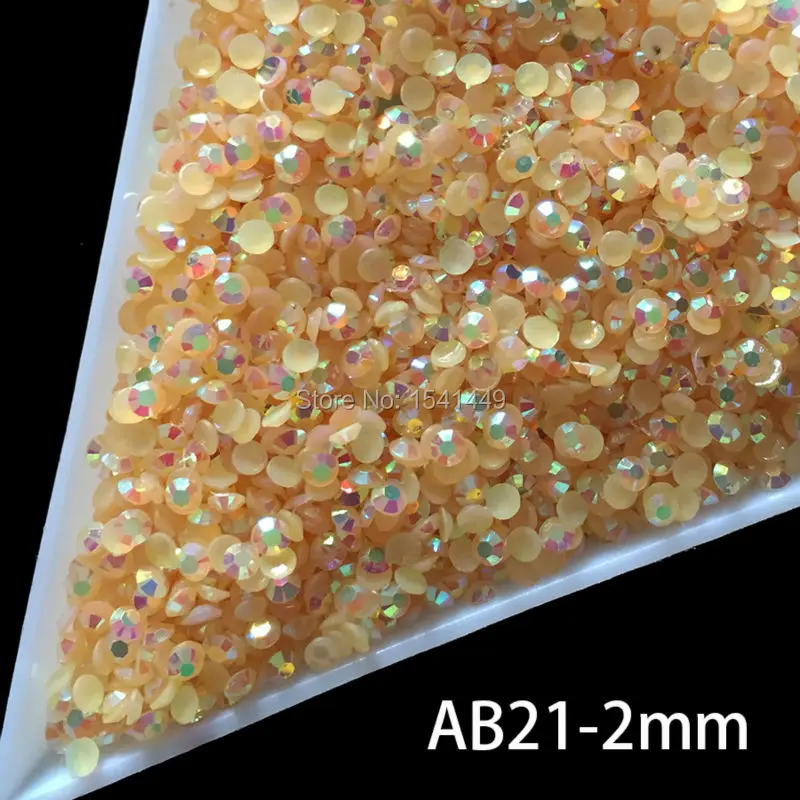 1000 шт./упак. 3D SS6 Типсы для дизайна ногтей Желейный лазер цвета шампанского