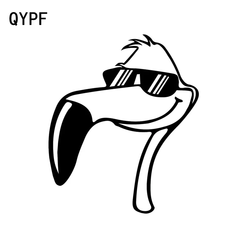 QYPF 11 4 см * 13 5 Птица Фламинго креативный виниловый автомобильный Стайлинг