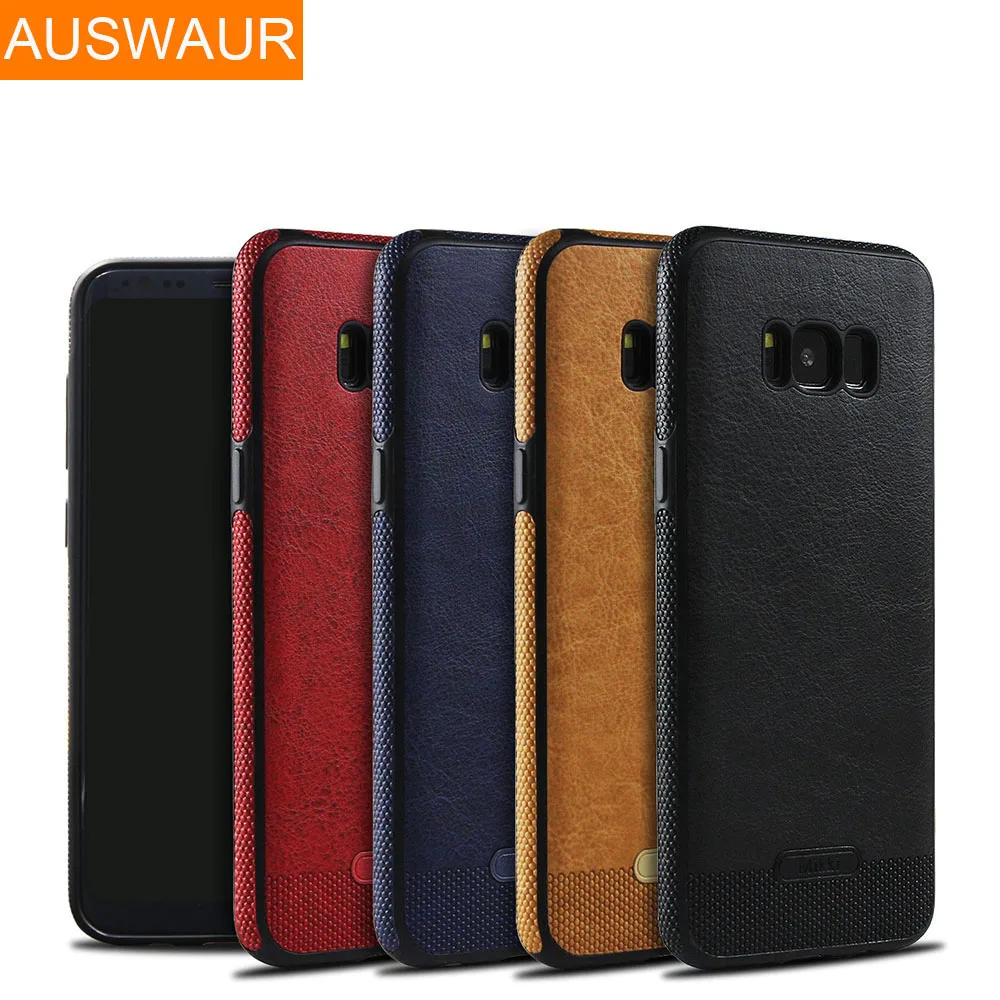 Роскошный кожаный чехол для Samsung Galaxy S6 S7 Edge S8 S9 Plus Note 8 9 деловой PU ретро телефона