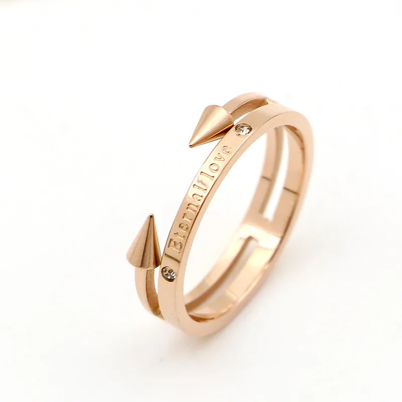 Martick 316L кольцо из нержавеющей стали золотого цвета с гравировкой надписи Вечная