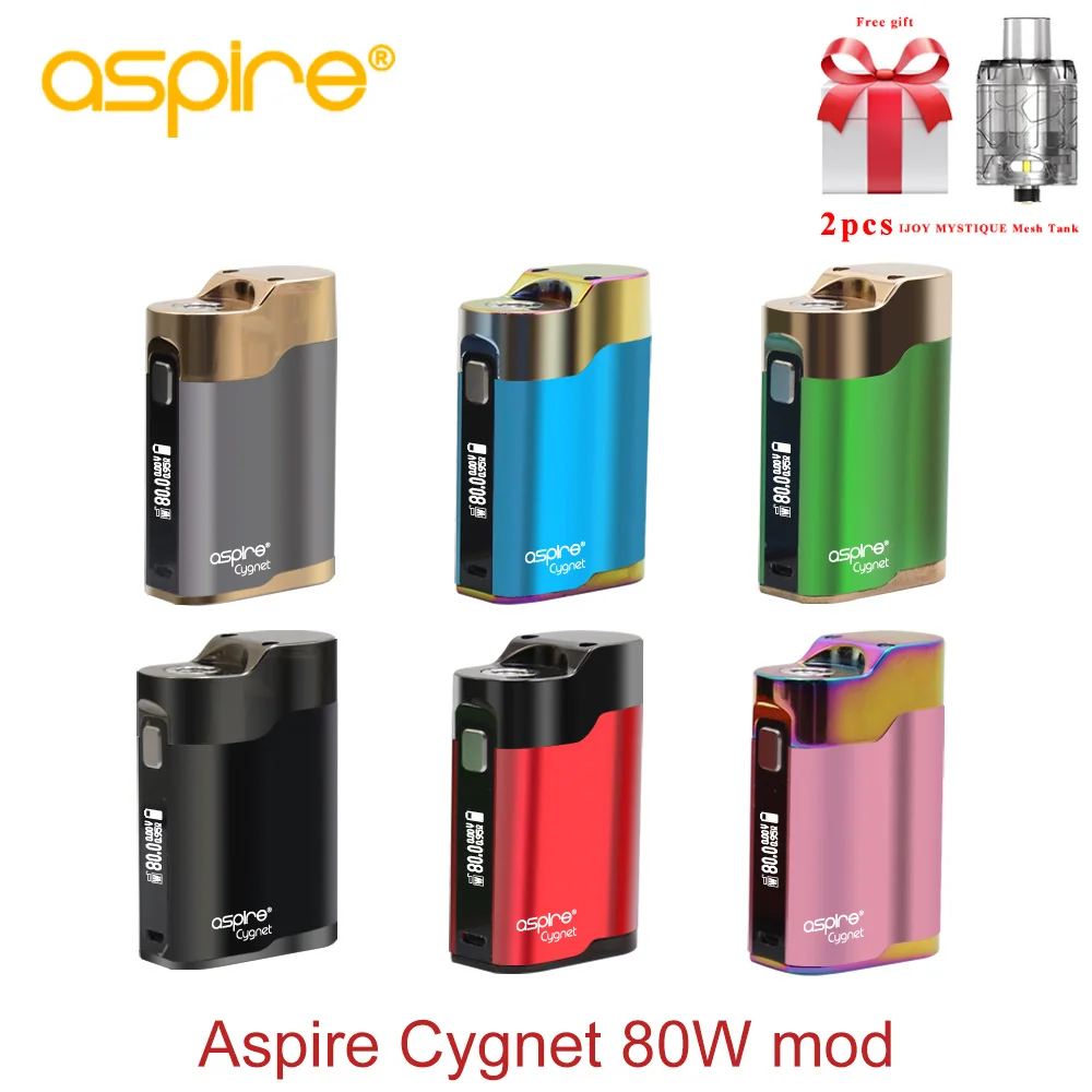 Бесплатный подарок Aspire Cygnet 80 Вт мод дюймов 0 6 OLED экран электронная сигарета vape
