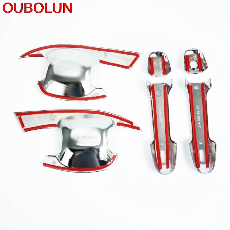 OUBOLUN 12 шт. для Toyota C HR 2016 2017 2018 ABS Набор хромированных наружных накладок на переднюю