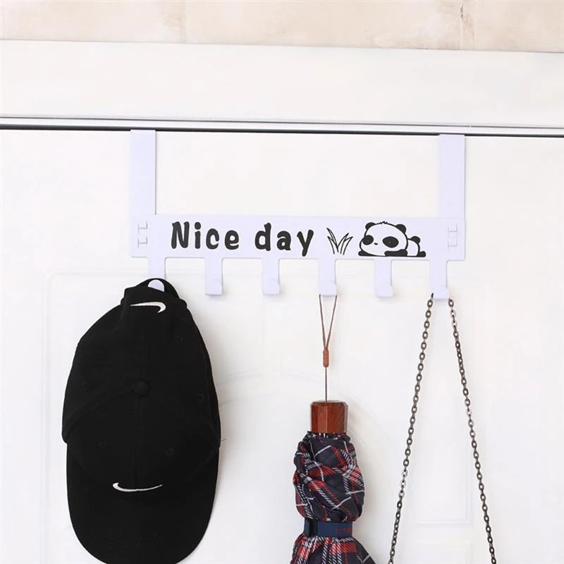 6-хук Ванная комната Органайзер вешалка Титан Сталь дома Кухня крючки над дверью