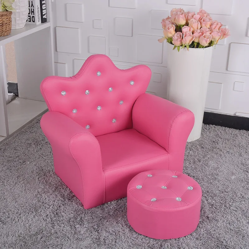Pink Детская Корона принцесса диван милый мультфильм детский сад мини-диван подарок игрушка сиденье для девочки LM6031703py - Цвет: Pink
