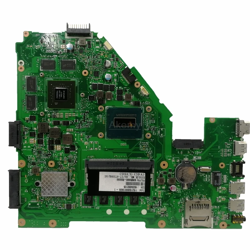 X550JX материнская плата для ноутбука For Asus X550JF X550JD X550JK X550J тест оригинальный mainboar