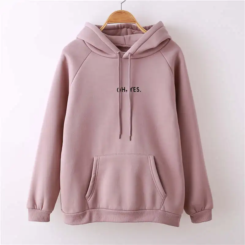 New Fashion Corduroy Long sleeves Letter Harajuku Print Girl yellow Pullovers Tops O-neck Woman Hoodies Sweatshirts Coat | Женская