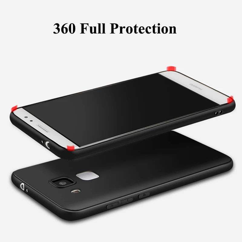 MAKAVO чехол для huawei Honor 5X 360 Защита мягкий силиконовый корпус Тонкий матовый