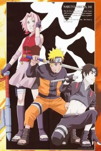 Аниме постер Air Naruto Sasuke Kakashi Япония настенная прокрутка печатная картина домашний