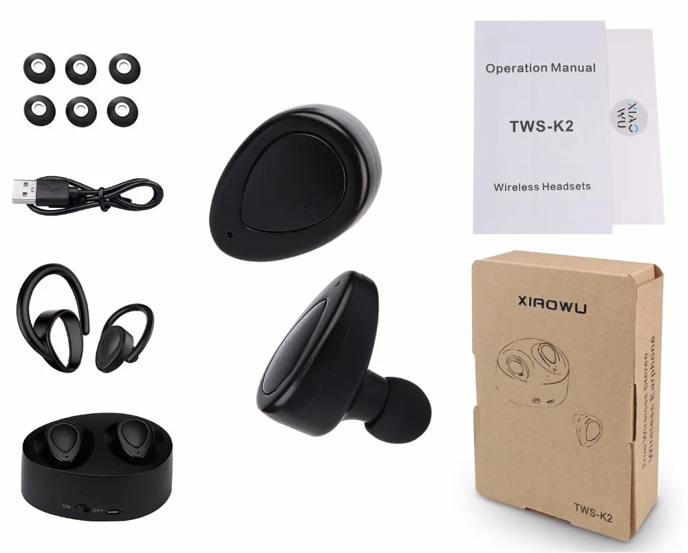 Беспроводные Bluetooth наушники Sago K2 K5 миниатюрные стереонаушники с защитой от пота и